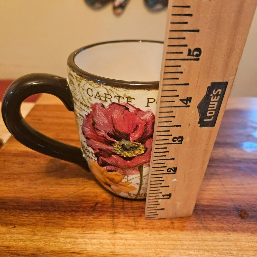 pier 1 imports LeFleur poppies mug